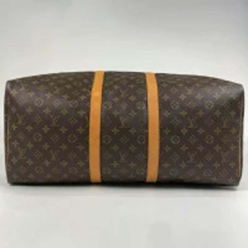 Louis Vuitton Brown Handbag Boston Bag Travel Keepall Business Monogram Brown